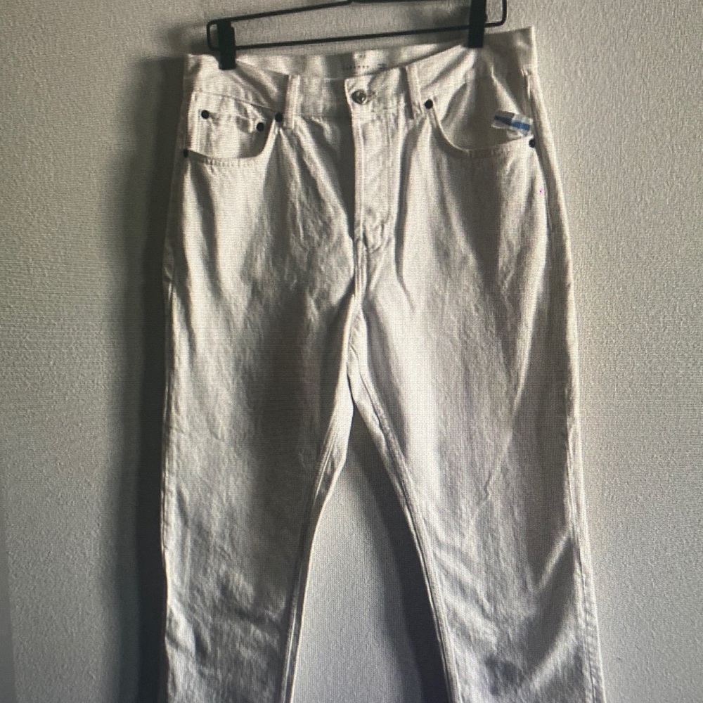 Topshop White Straight Leg Jeans